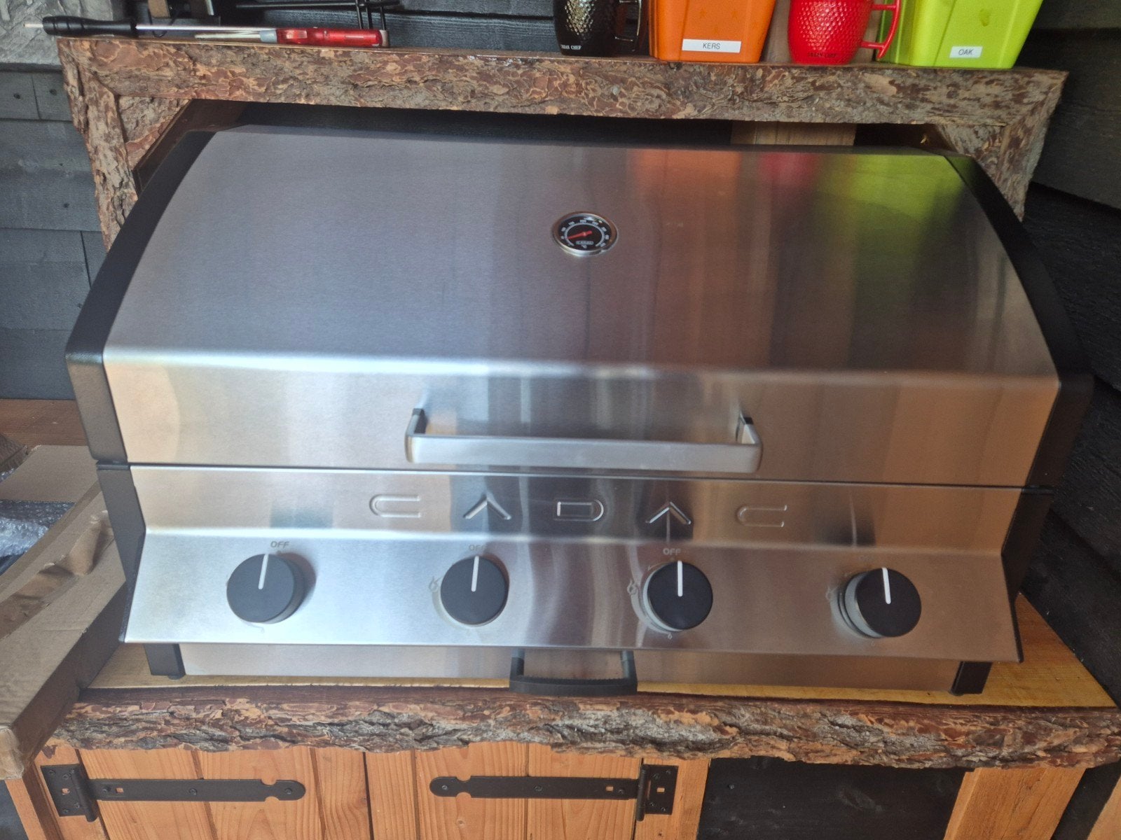 Cadac meridian 4 built in nieuw  gas bbq, Tuin en Terras, Buitenkeukens, Houtskool, Ophalen