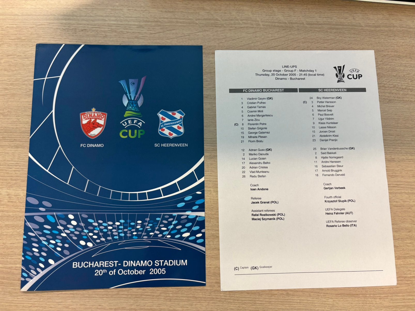 Dinamo Boekarest - SC Heerenveen, Verzamelen, Ophalen of Verzenden, Zo goed als nieuw, Overige binnenlandse clubs, Boek of Tijdschrift