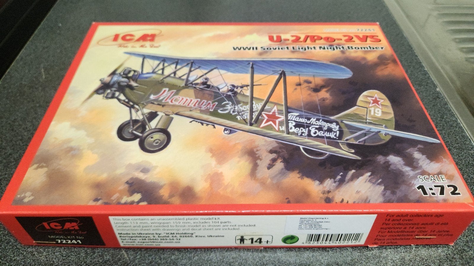 ICM U-2/Po-2VS WWII Sovjet Licht Nachtbommenwerper 1:72, Ophalen of Verzenden, Zo goed als nieuw, 1:72 tot 1:144, Overige merken