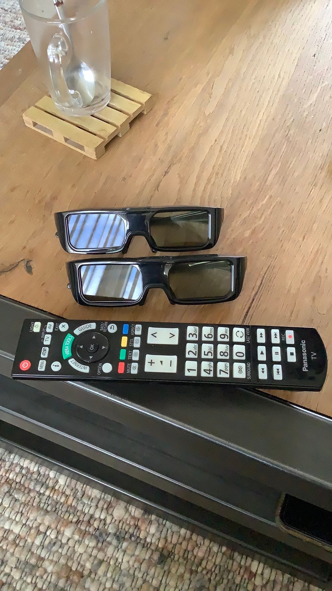 3-D brillen en afstandsbediening panasonic, Ophalen, Gebruikt, Panasonic
