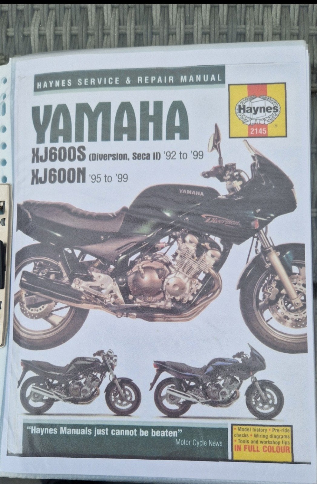 Werkplaatshandboek Yamaha Diversion 600 (XJ600S/N), Ophalen of Verzenden, Yamaha