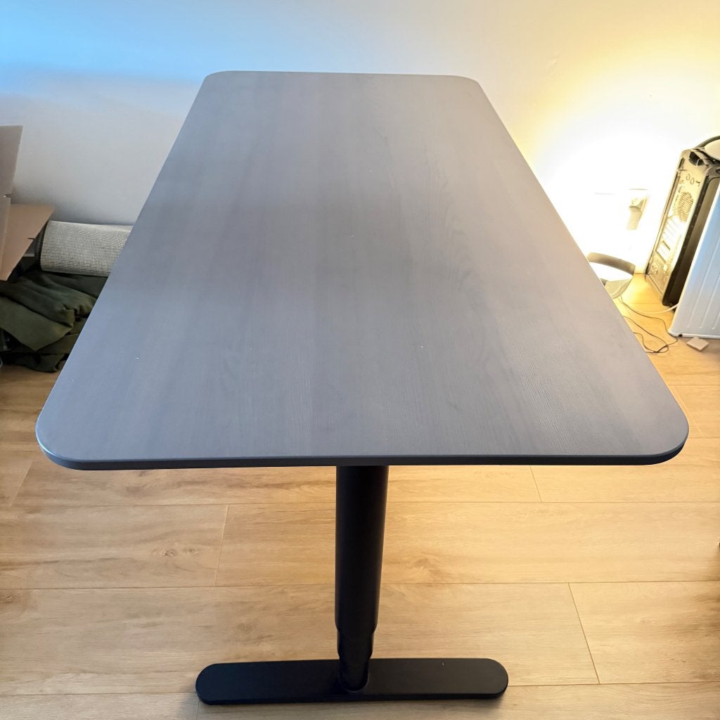 Elektrisch verstelbaar bureau Ikea, Ophalen, Zit-sta bureau, Zo goed als nieuw, Industrieel