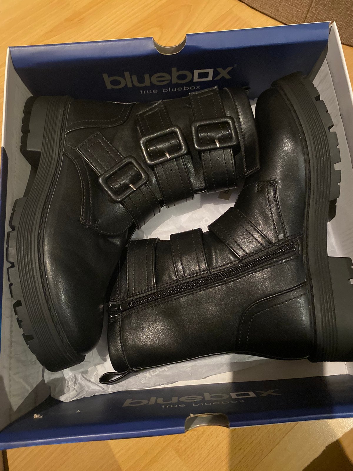 Blue Box laarzen – Maat 38 – Nieuw met prijskaartje, Zwart, Lage of Enkellaarzen, Nieuw, Ophalen of Verzenden