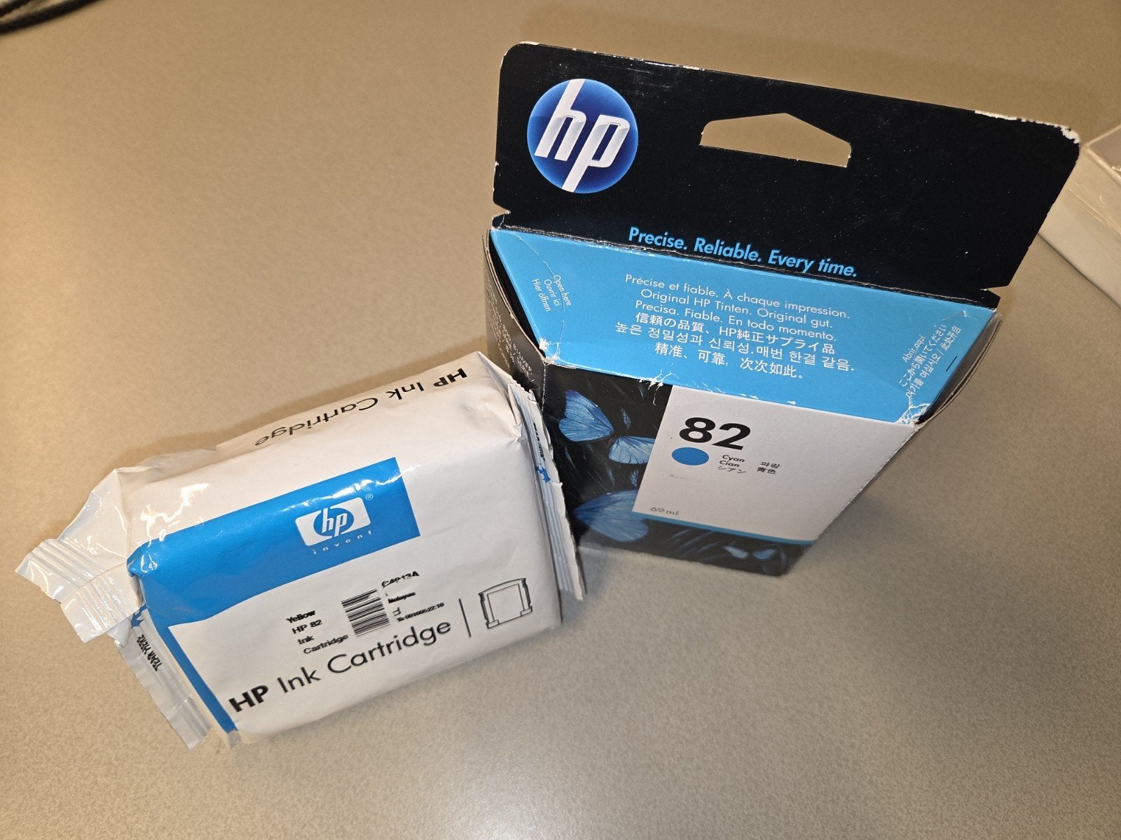 HP 82 Cartridges - Geel en Cyaan (Nieuw), Ophalen of Verzenden, Nieuw, Cartridge, HP