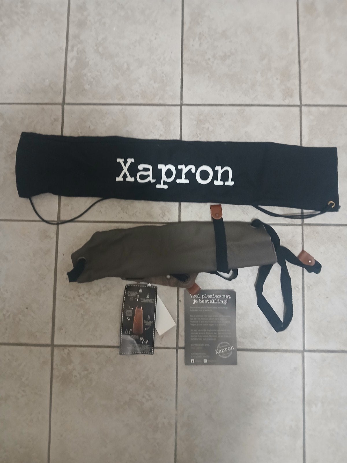 Xapron leren schort - Nieuw in verpakking, Ophalen of Verzenden, Nieuw