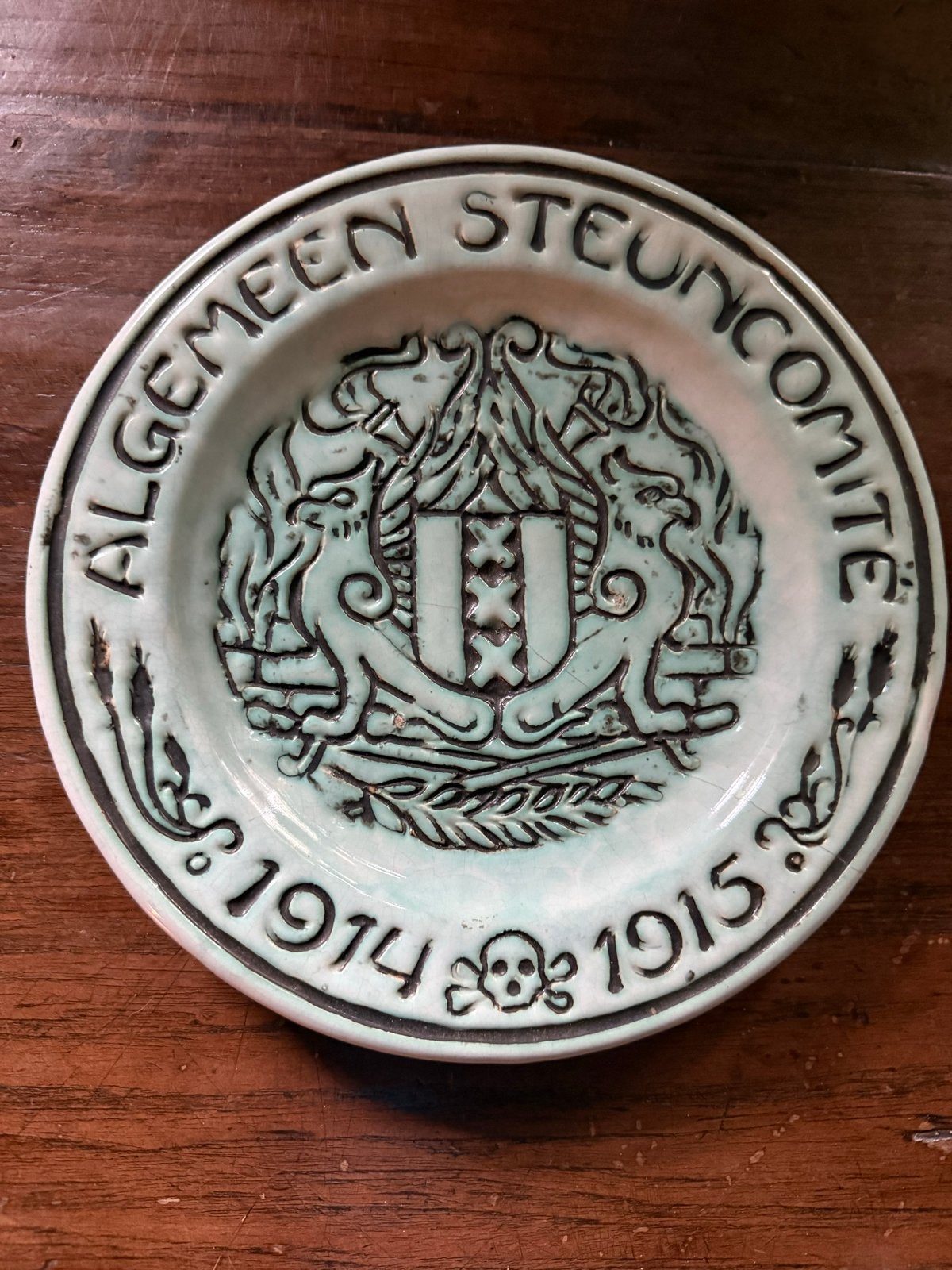 Gedenkbord Algemeen Steuncomité 1914-1915 door Willem Hendri, Verzenden