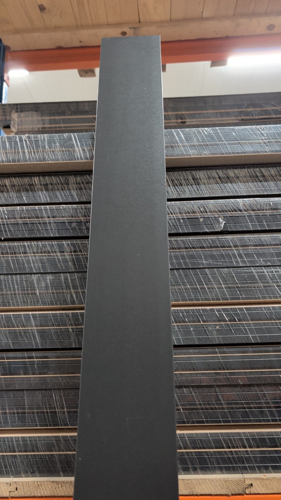 PPC Rechte Folieplinten - Gitzwart (RAL 9005) - 120x1, Nieuw, Ophalen of Verzenden, Mdf, Minder dan 100 cm