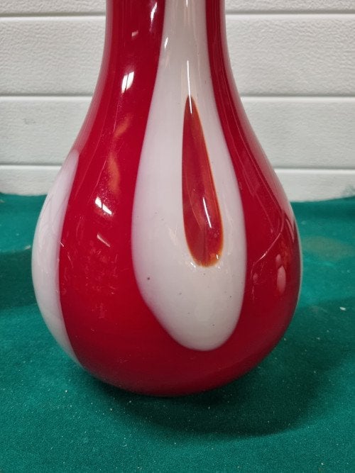 -	Vaas rood wit design, Ophalen of Verzenden