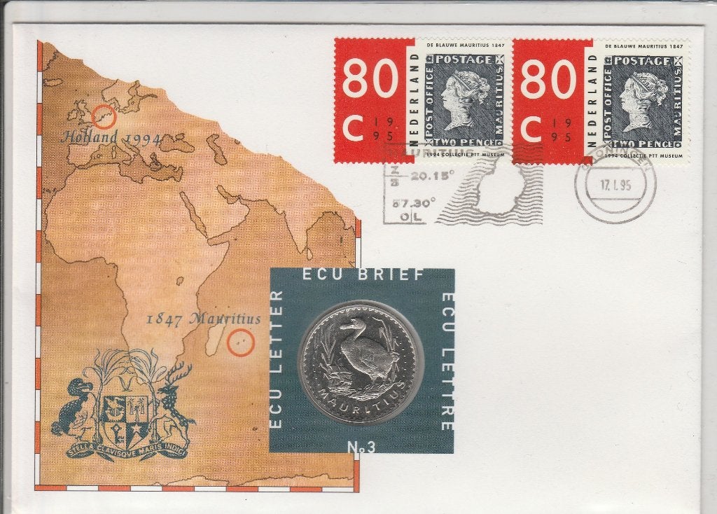 ECU brief nr 3 Mauritius, Ophalen, Onbeschreven, Nederland