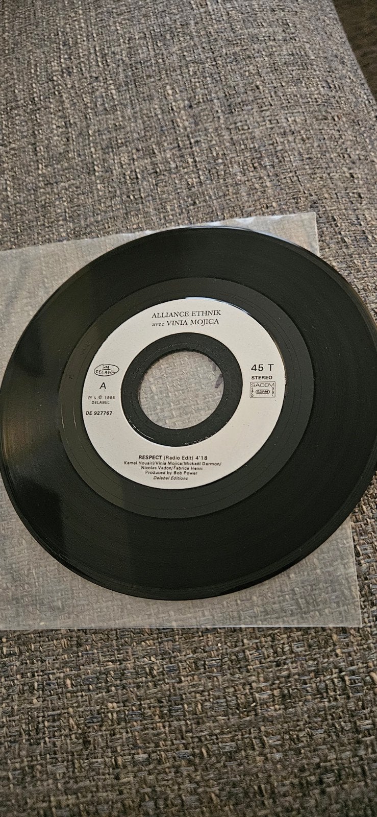 Alliance ethnik-Respect avec Vinia Mojica Zeldzaam RAP, Gebruikt, 7 inch, Ophalen of Verzenden, Beschermende buitenhoes