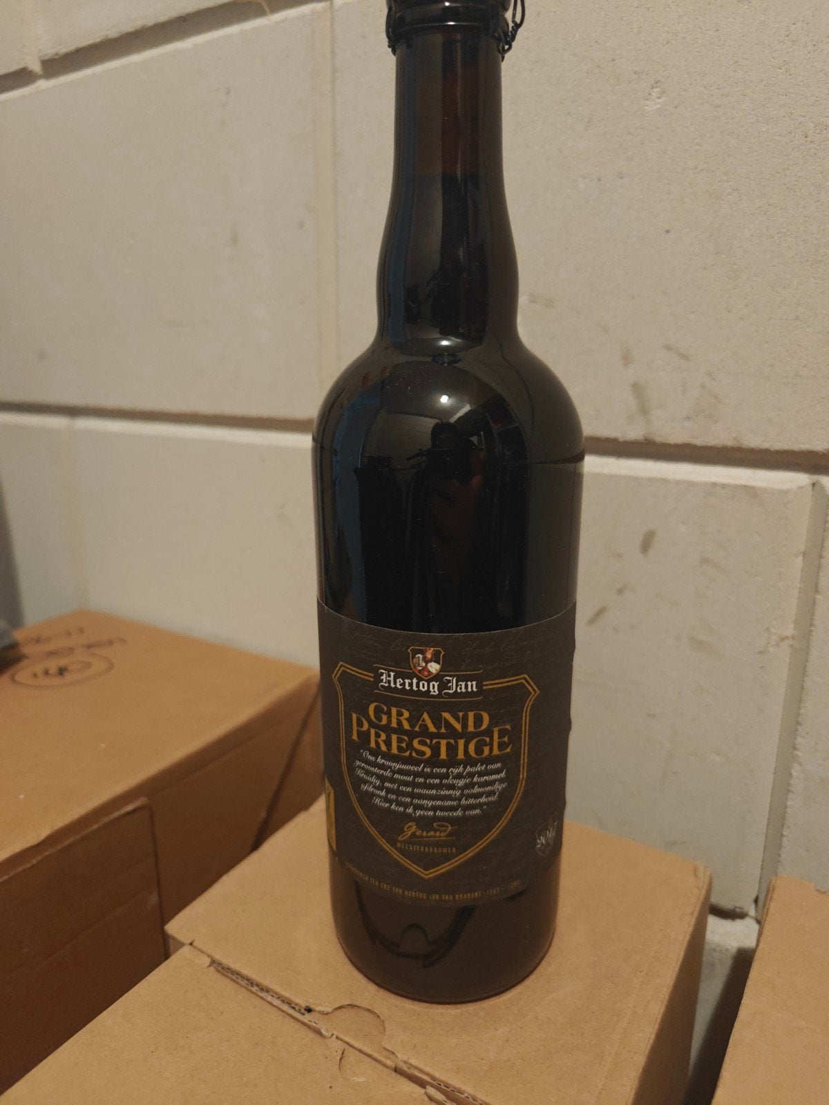 Hertog Jan Grand Prestige 2017 - Zeldzaam Bier, Verzamelen, Biermerken, Ophalen of Verzenden, Zo goed als nieuw, Overige typen