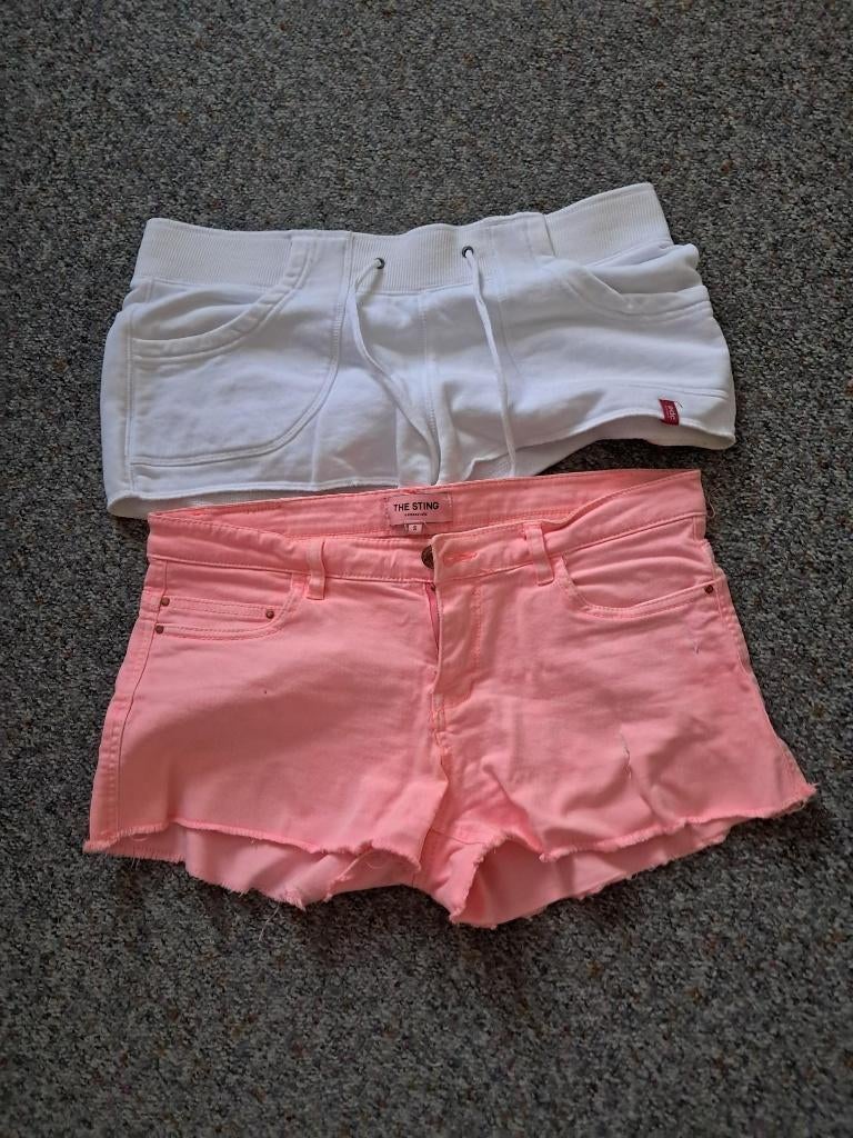 Broek the Sting Maat : S Kleur : 1x oranje 1x wit, Kort, Ophalen of Verzenden, Zo goed als nieuw, Maat 36 (S)