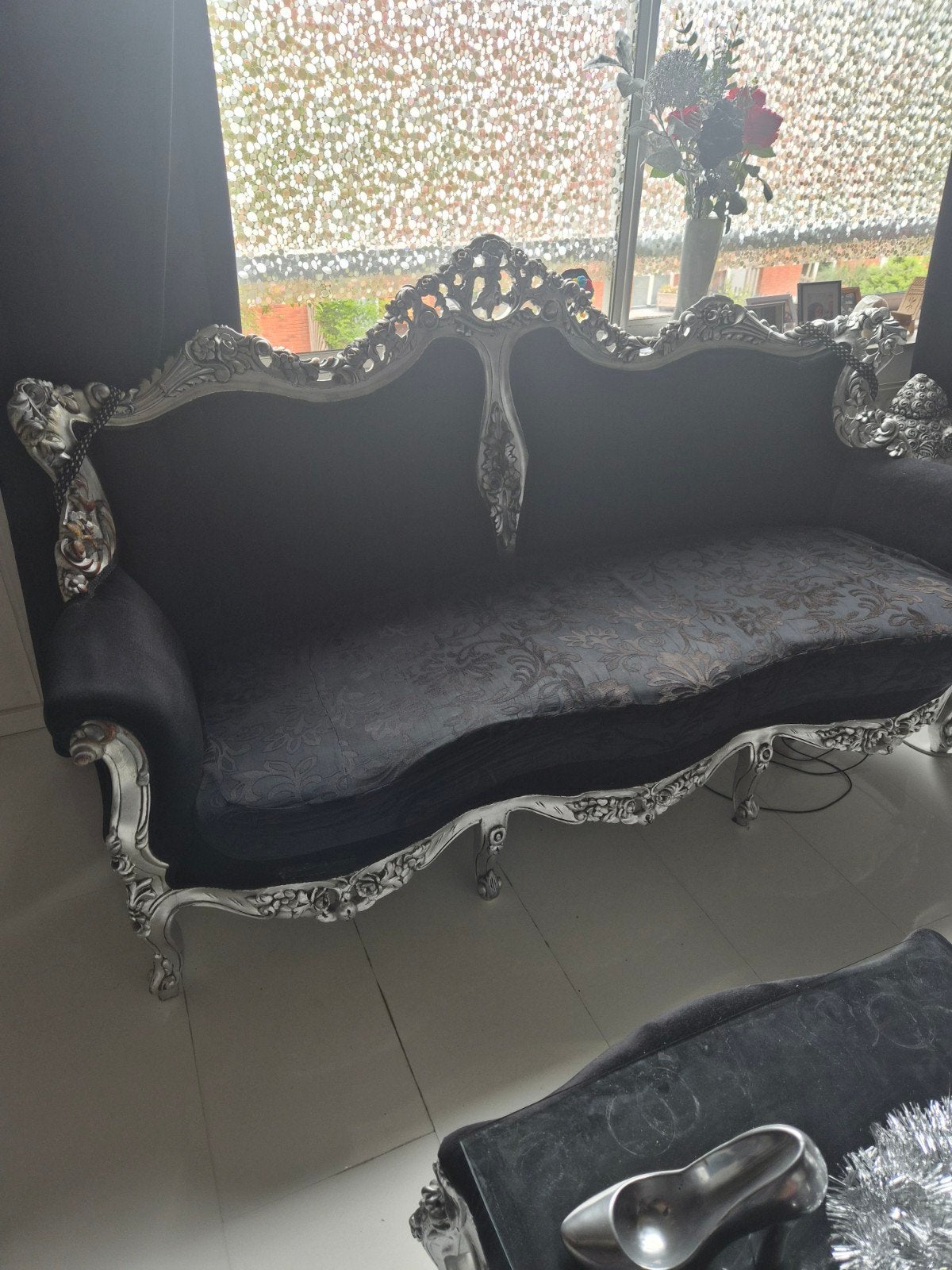 Barok bank en/of salontafel van Exclusive collection, Huis en Inrichting, Banken | Bankstellen, Ophalen, 75 tot 100 cm, Stof