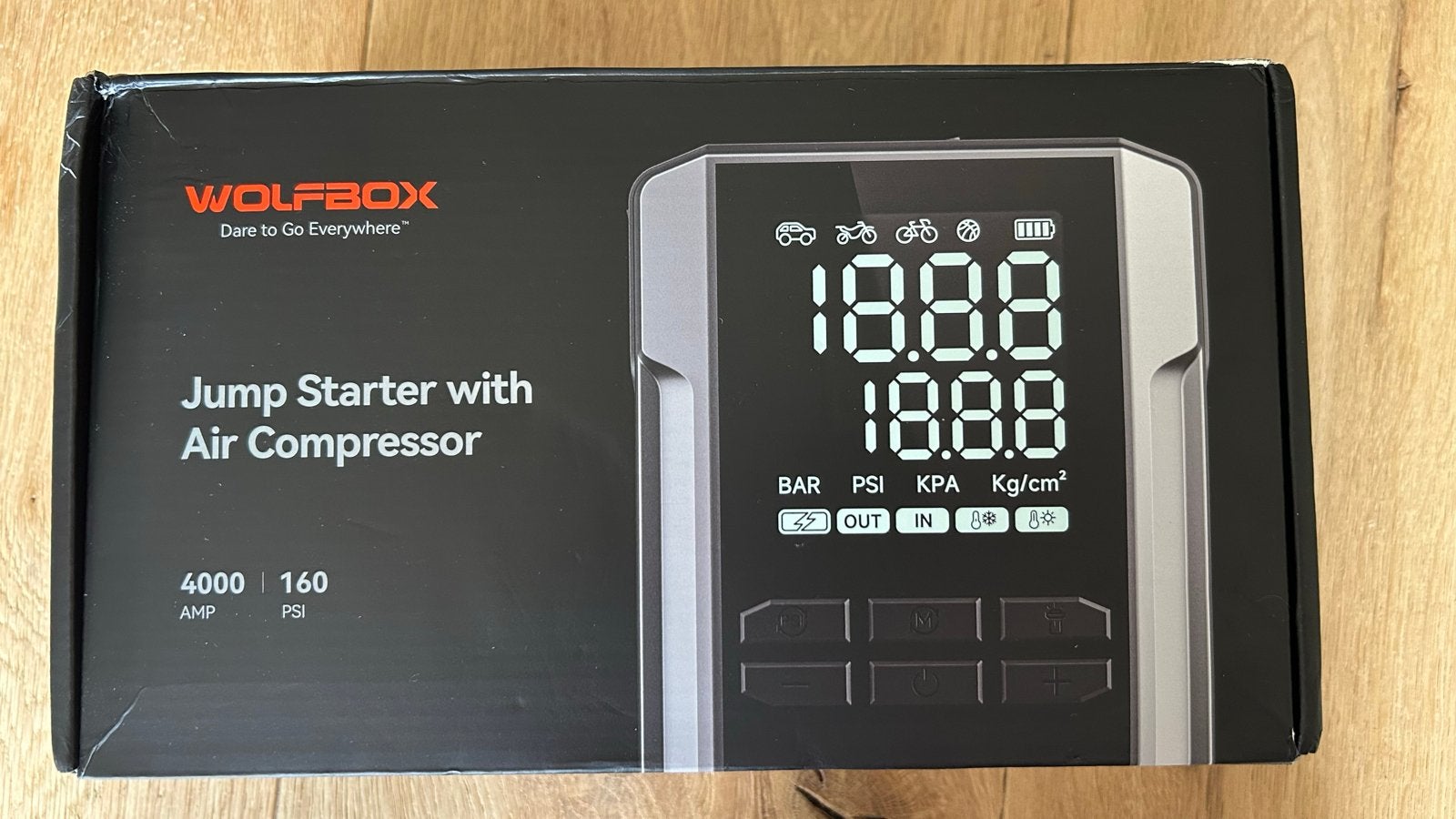 Wolfbox Jump Starter met Luchtcompressor 4000A 160PSI, Ophalen of Verzenden, Nieuw