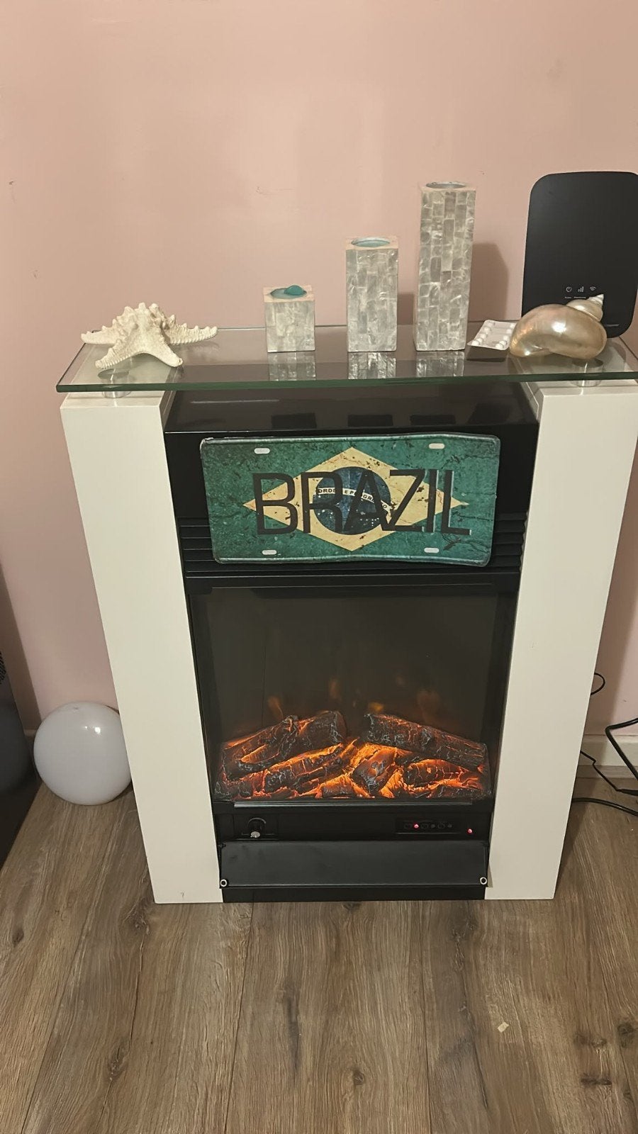 Elektrische haard met ombouw - sfeer en warmte, Ophalen of Verzenden, Gebruikt, Vrijstaande haard, Elektrische haard