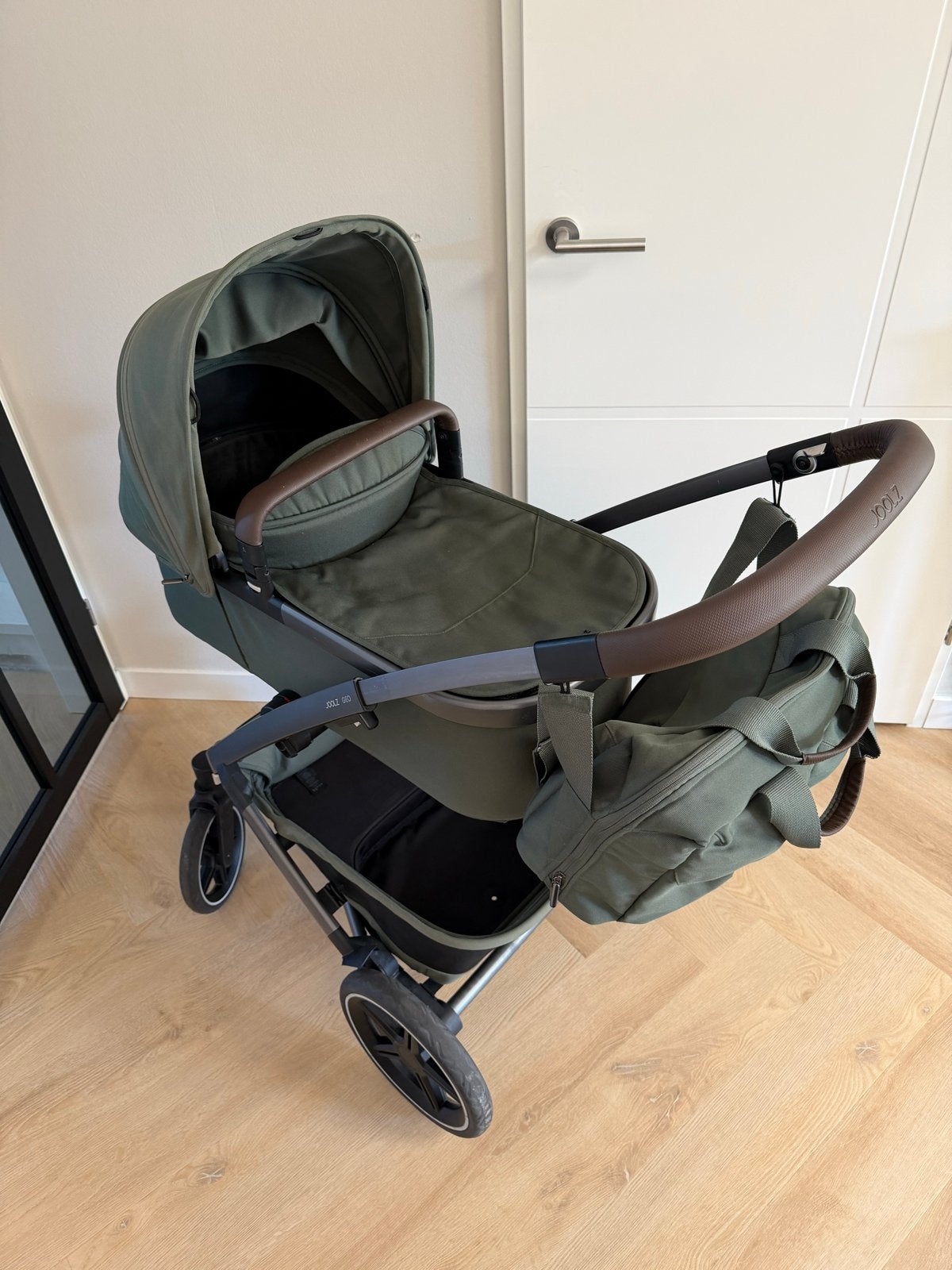 Joolz Geo 3 Kinderwagen met toebehoren - Forest Green, Gebruikt, Combiwagen, Met reiswieg, Ophalen