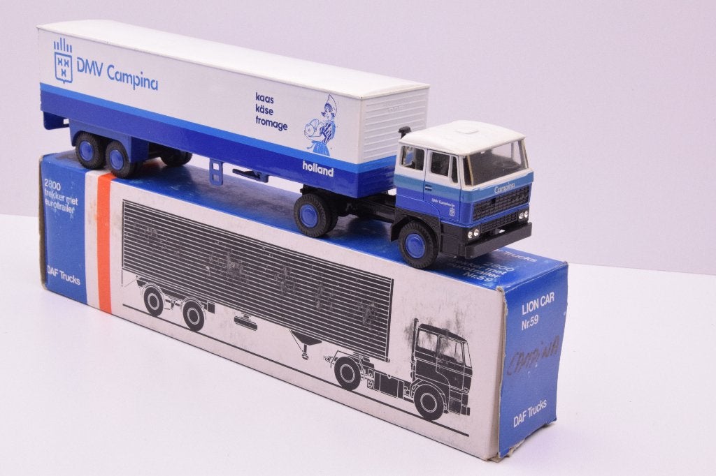 DAF 2800  '' DMV Campina   ''  Lion Car, Ophalen of Verzenden, Zo goed als nieuw, Bus of Vrachtwagen, Lion Toys