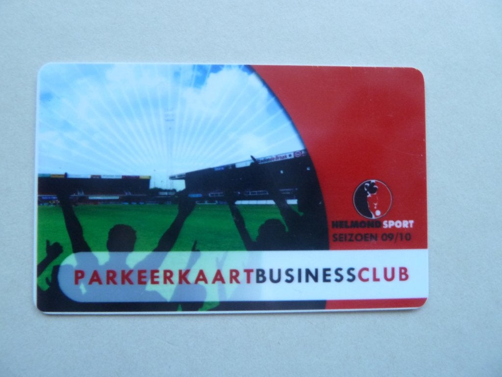 Parkeerkaart. Businessclub  Helmond Sport. 2009/2010, Verzamelen, Ophalen of Verzenden, Zo goed als nieuw, Overige binnenlandse clubs