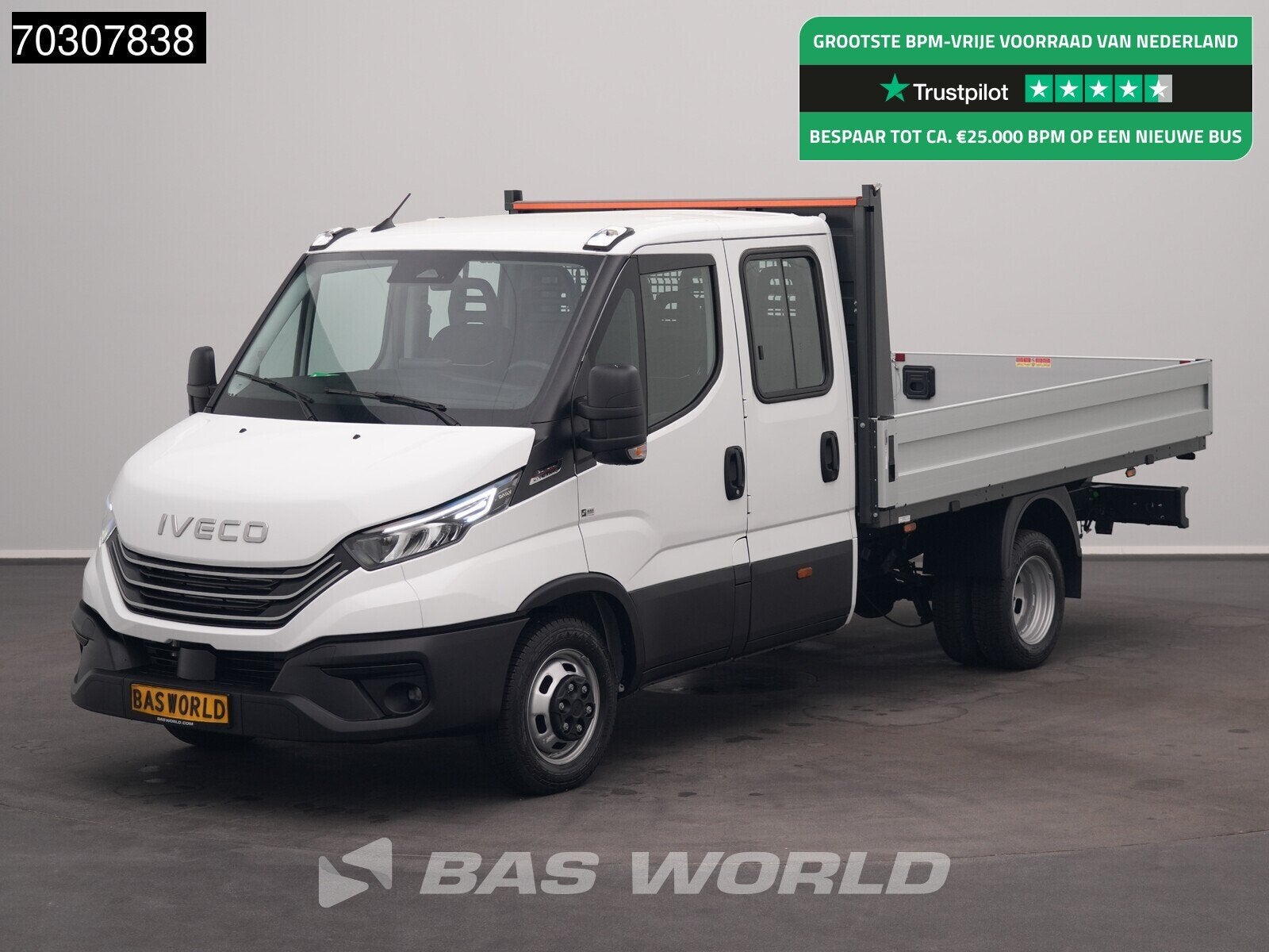 Iveco Daily 35C21 3.0L Open Laadbak Dubbel Cabine 210PK Dubb, Auto's, Automaat, Stof, Euro 6, 4 cilinders