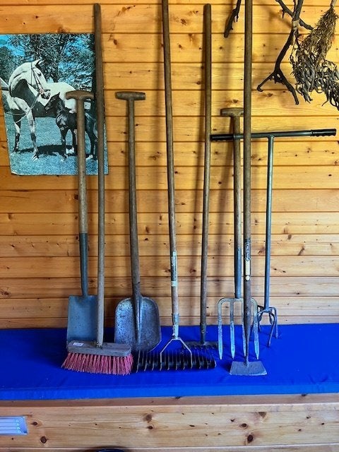 Tuingereedschap schoffel, hark, schop, bezem  enz., Tuin en Terras, Hand-tuingereedschap, Ophalen, Gebruikt, Overige soorten