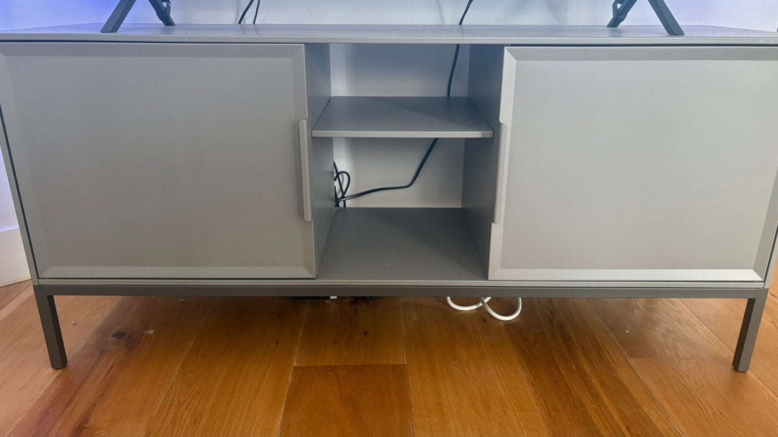 IKEA TULLSTORP tv-kast grijs, Ophalen, 100 tot 150 cm, Zo goed als nieuw, Minder dan 100 cm