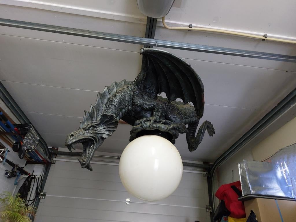 Draken lamp, Ophalen, Kunststof, Gebruikt, Fantasie