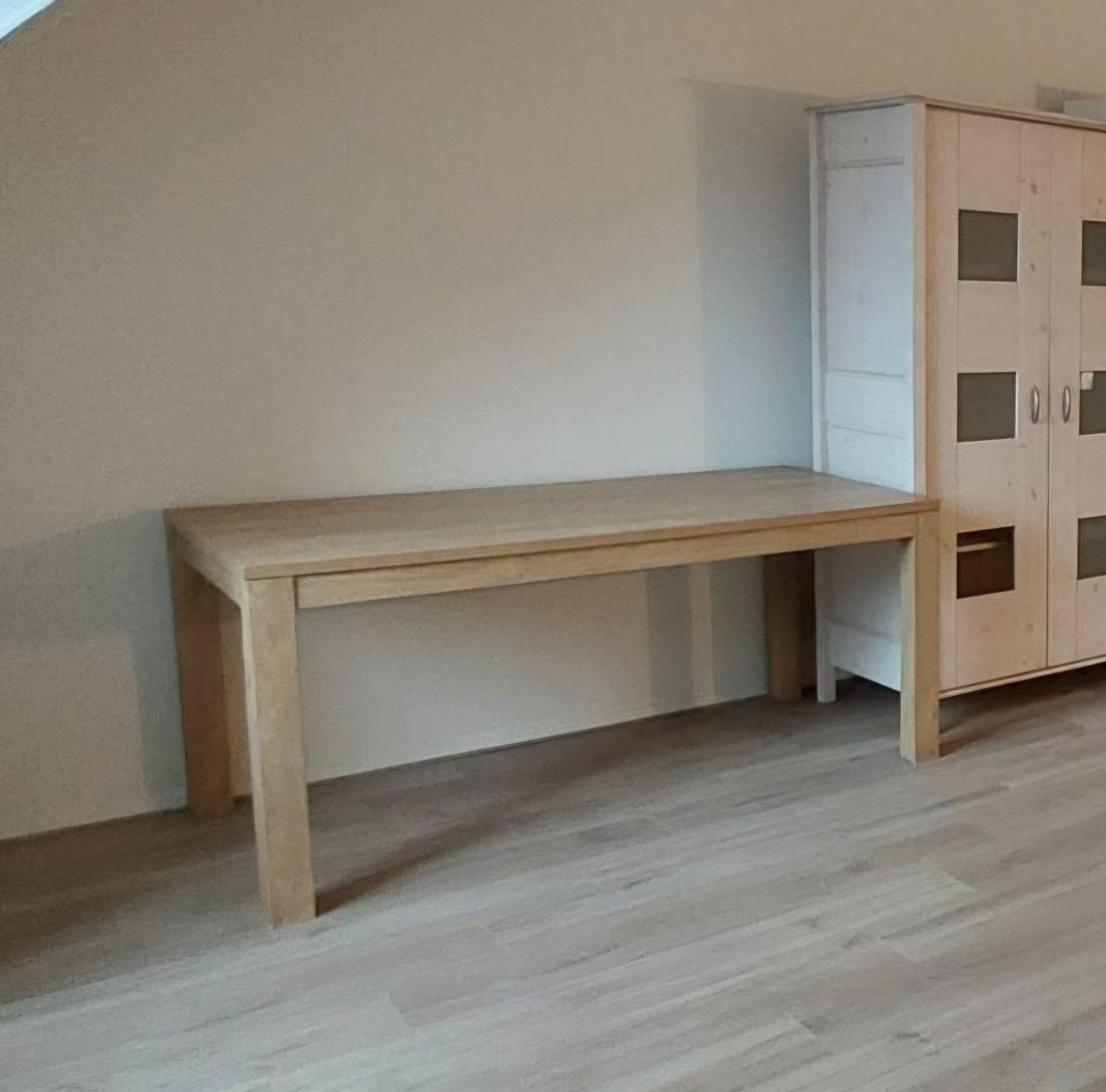 Eettafel 160x88 cm met beschadigde poten, Ophalen, Gebruikt, 50 tot 100 cm, 150 tot 200 cm