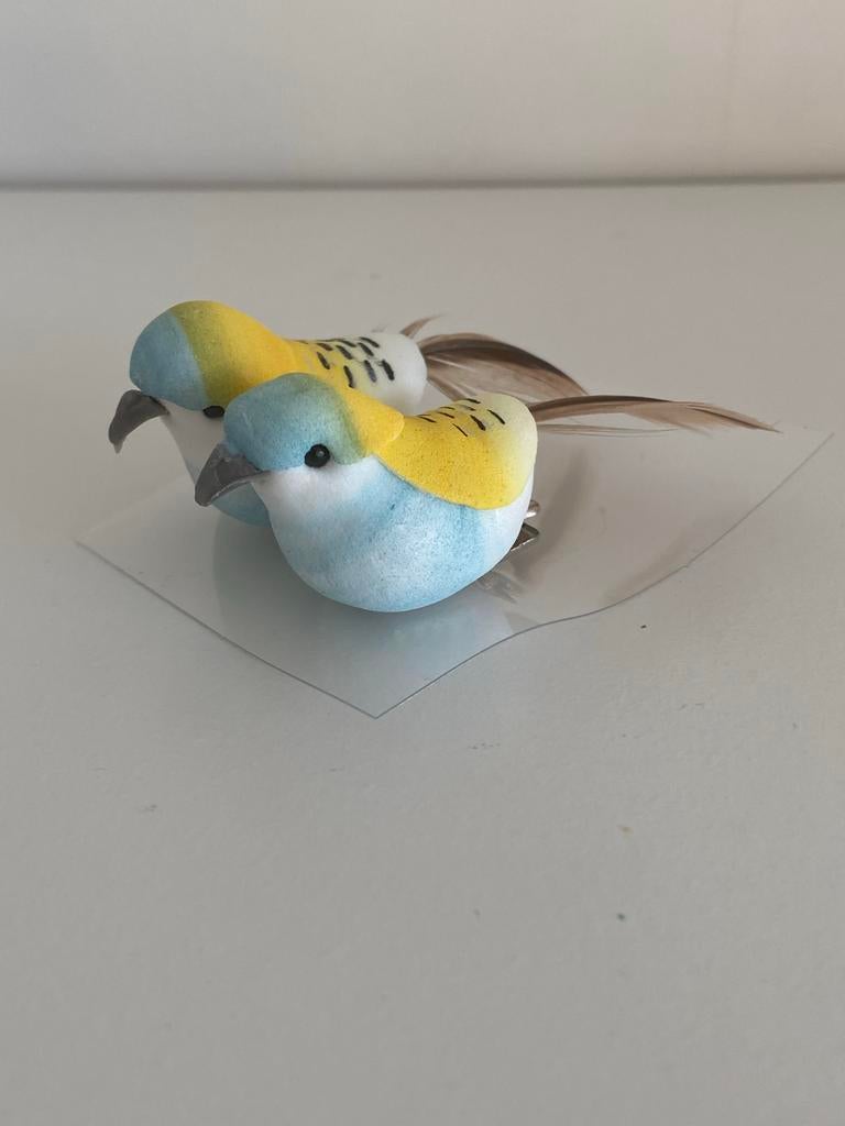 Nieuw - 6 Decoratieve vogeltjes op clip - vogels, Meerkleurig, Overige stijlen, Nieuw, Ophalen of Verzenden