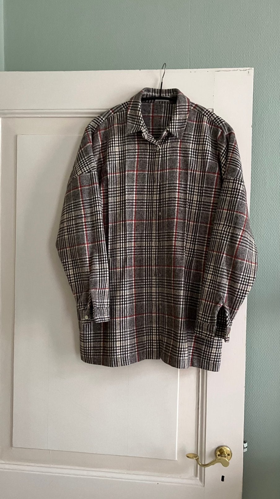 Vinted wollen jas/blouse maat 42-44, Kleding | Dames, Ophalen of Verzenden, Zo goed als nieuw, Maat 42/44 (L), Bruin