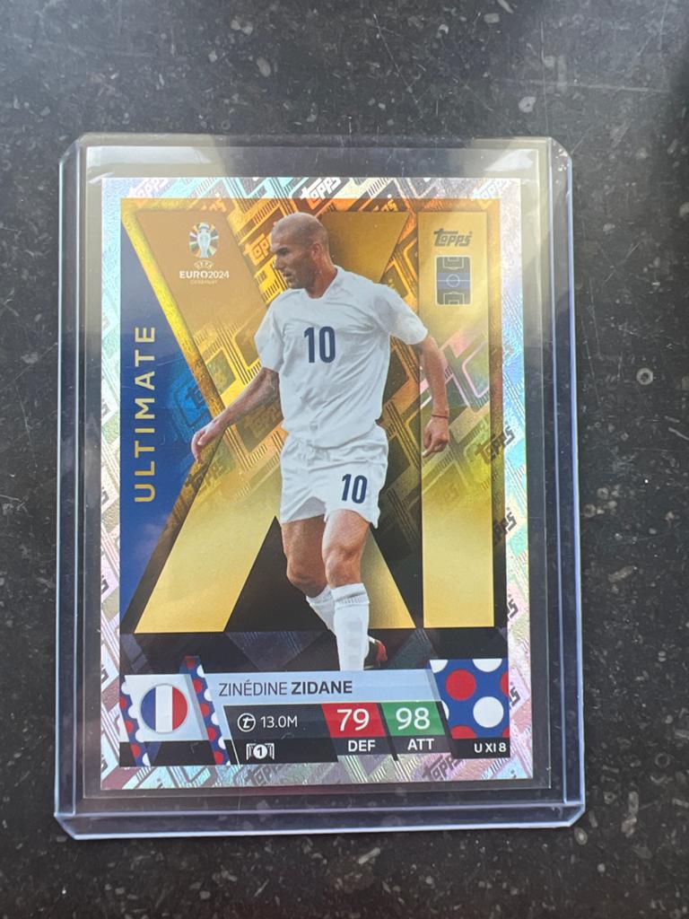Zinédine Zidane Topps Match Attax UEFA EURO 2024 Ultimate, Ophalen of Verzenden, Zo goed als nieuw, Buitenlandse clubs, Spelerskaart