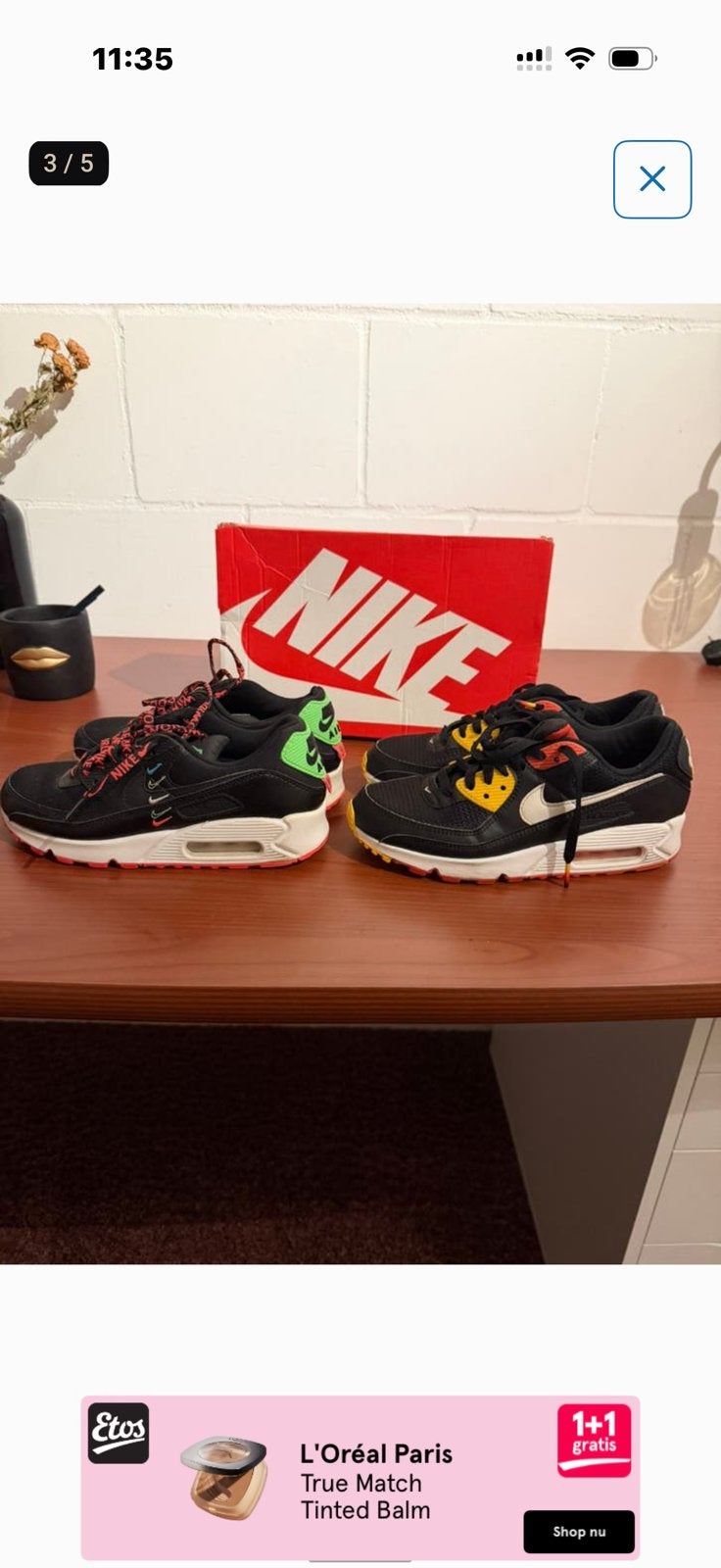 Nike air max 90 2 paar maat 38.5, Ophalen of Verzenden, Zo goed als nieuw