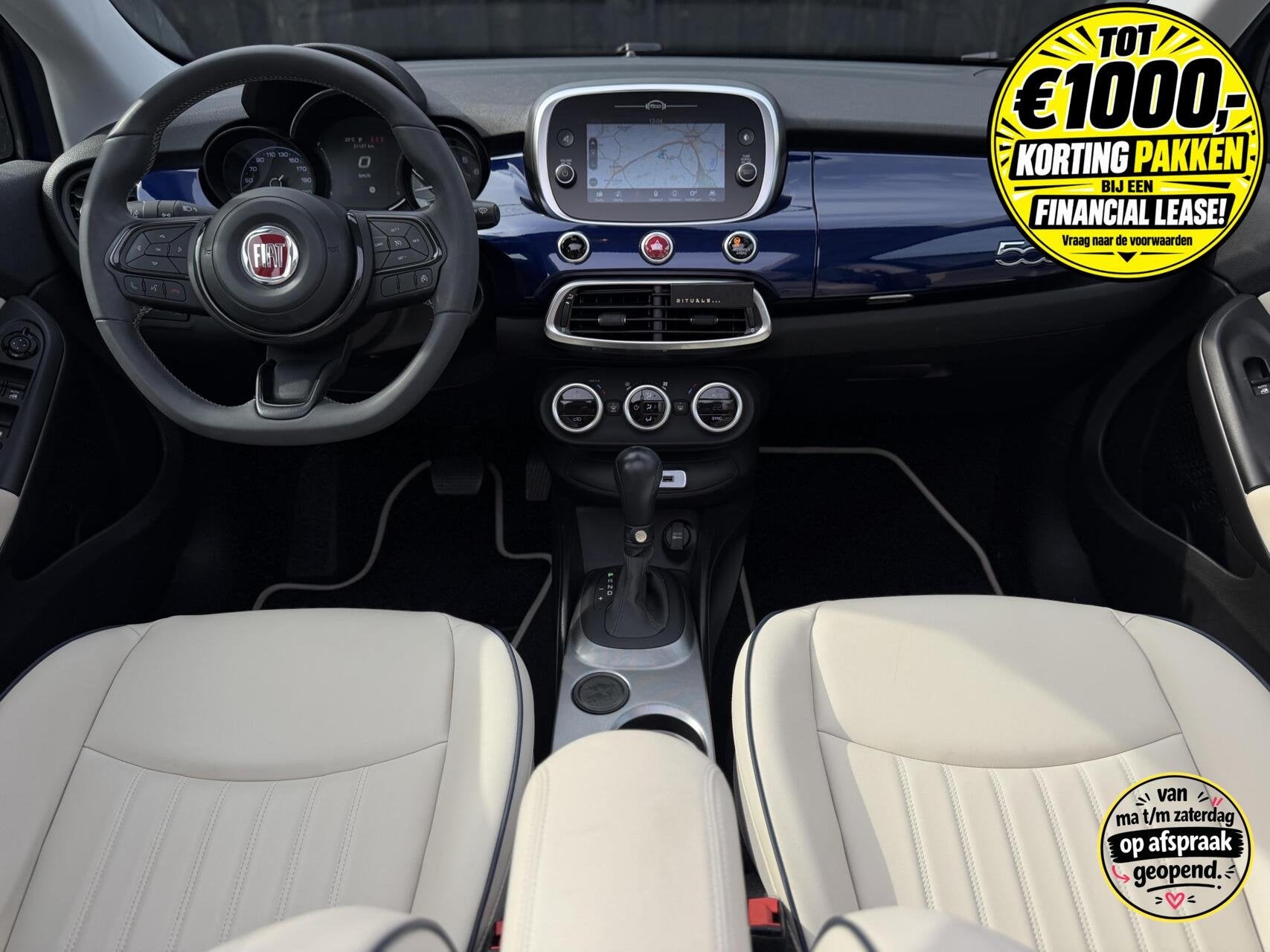 Fiat 500 X 1.5 Hybrid Yacht Club Capri Cabrio| 1 eigenaresse, Auto's, 1380 kg, Gebruikt, 4 cilinders, 500X