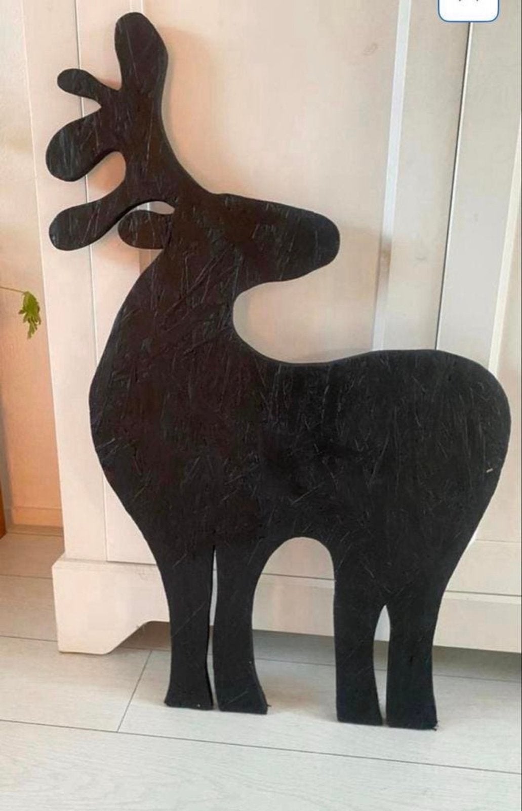 Decoratief houten hert - 90 cm hoog, Ophalen, Hout, Landelijk, Gebruikt