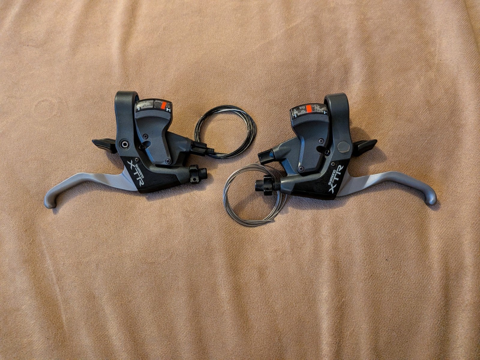 Shimano XTR ST-M950 rem/schakelverset (3x8 speed) - Vintage, Ophalen, Mountainbike