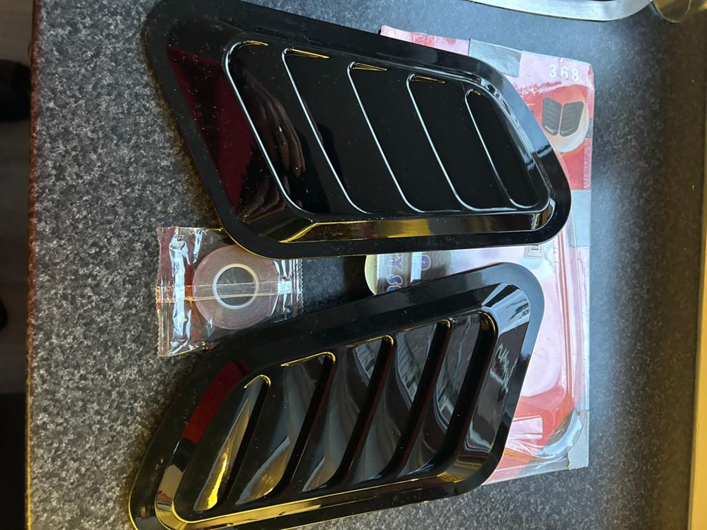 Zwarte motorkap luchtinlaten / ventilatie roosters, Ophalen of Verzenden, Nieuw
