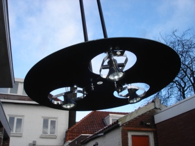 SET Vintage Dijkstra wand-/plafondspot en hanglamp jaren 80, Ophalen, Gebruikt, Metaal, G4