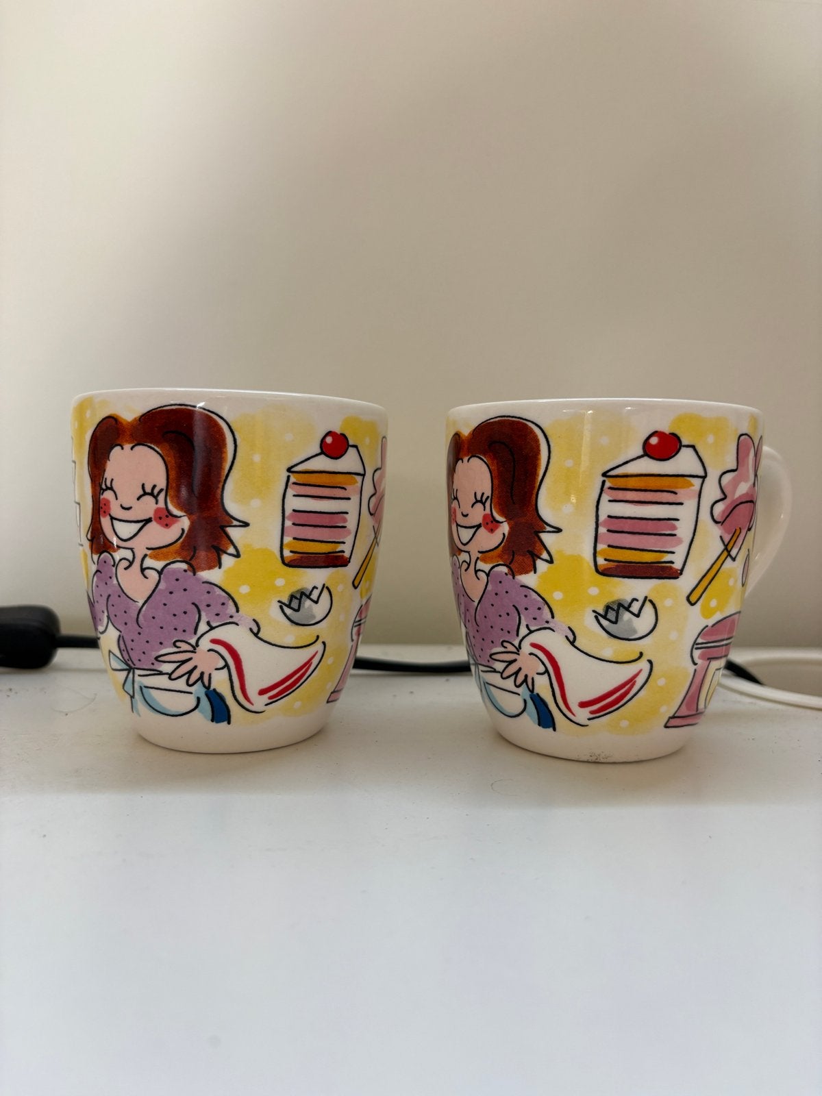 Set van 2 Blond Amsterdam koffie koppen, Ophalen, Keramiek, Mok, Zo goed als nieuw