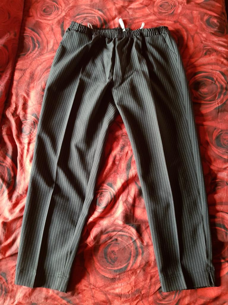 Zwarte krijtstreep pantalon/broek - Maat 52 ***zgan***, Zwart, Maat 46/48 (XL) of groter, Ophalen of Verzenden, Zo goed als nieuw