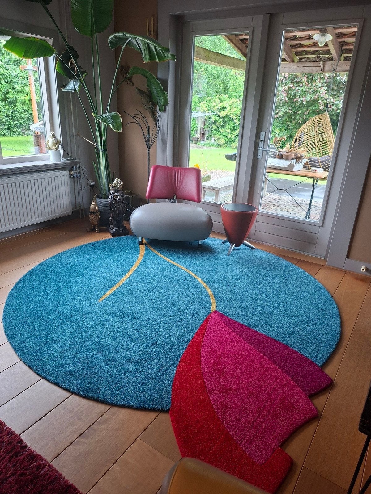 Kinast vloerkleed, Blauw, Rond, 200 cm of meer, Ophalen of Verzenden