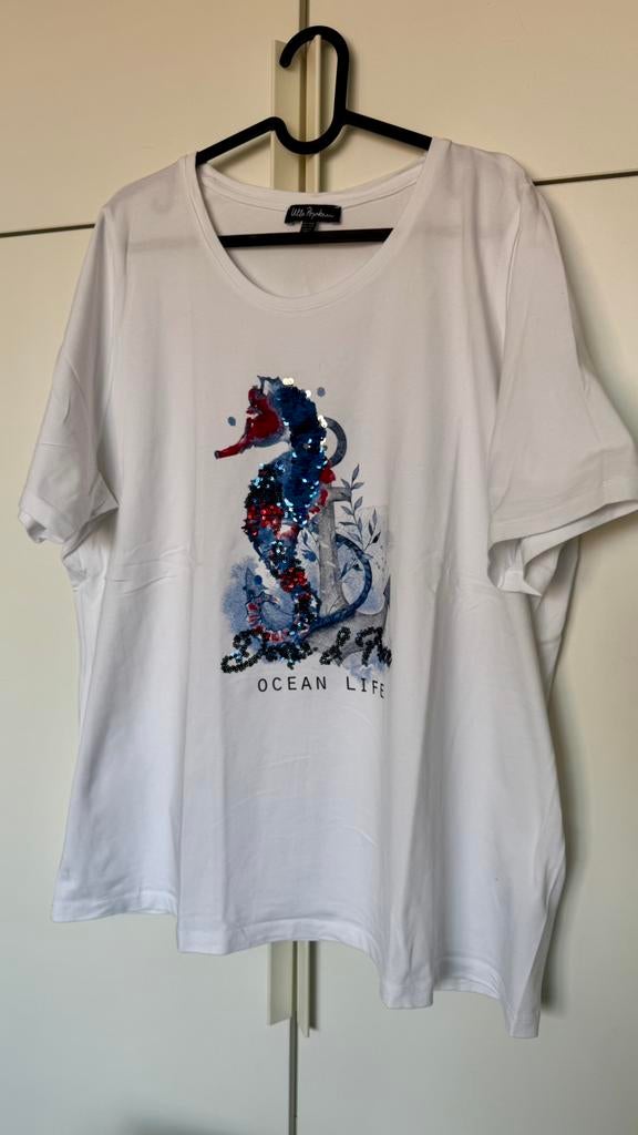 Ulla Popken t-shirt maat 50-52, Ophalen of Verzenden, Nieuw, Wit, Shirt of Top