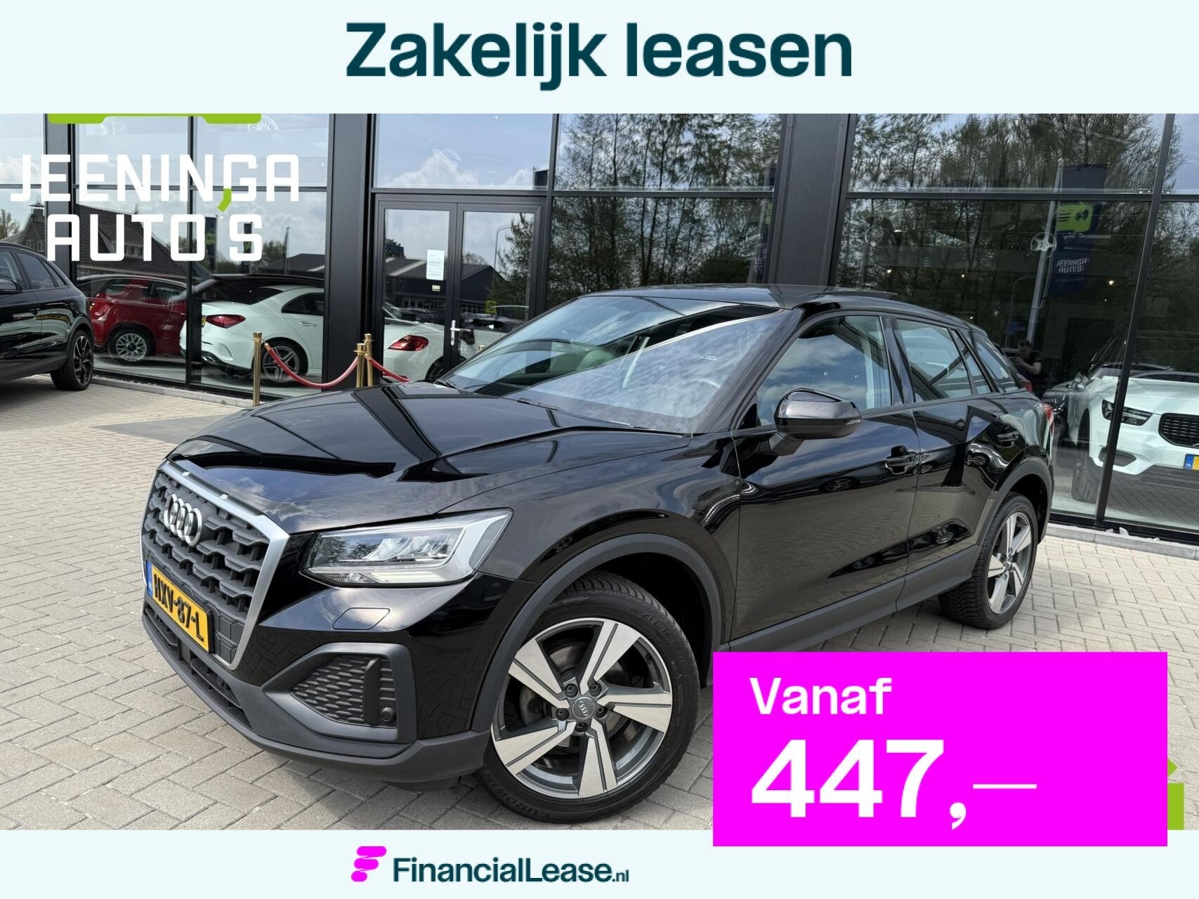 Audi Q2 35 TFSI Business Edition|S line|Navi|Pano|Clima|Stoe, Stof, 4 cilinders, 150 pk, Zwart