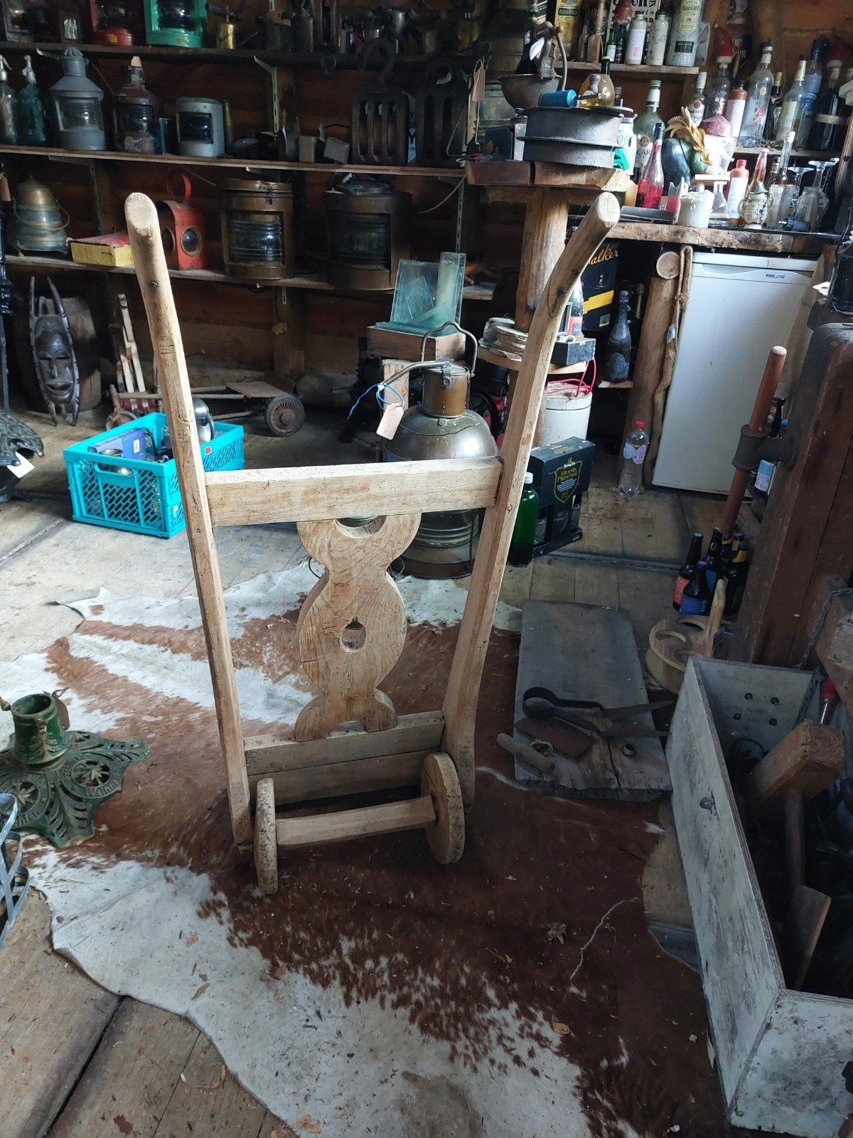 oude houten steekkar, Ophalen