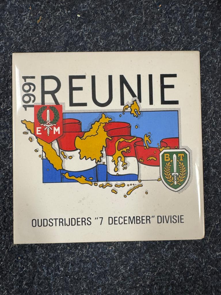 Tegel Reünie Oudstrijders "7 December" Divisie 1991, Verzamelen, Militaria | Tweede Wereldoorlog, Ophalen of Verzenden, Landmacht