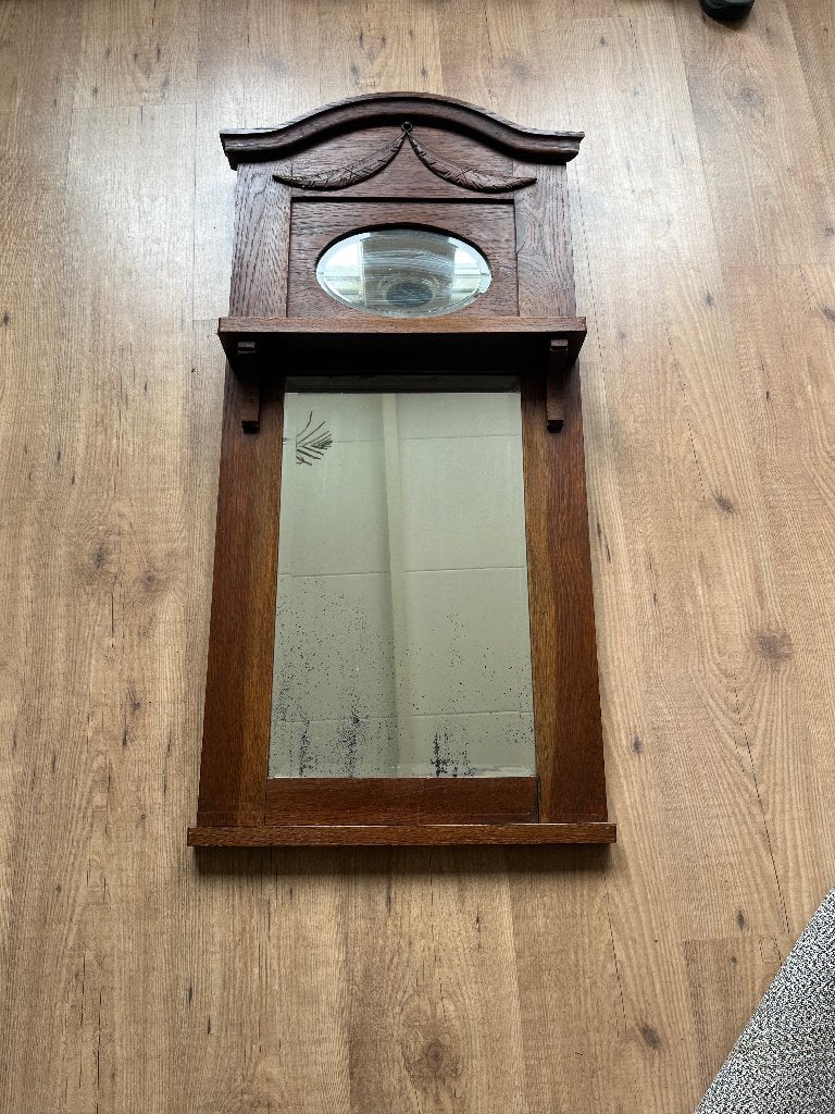 Oude antieke spiegel, Ophalen, Rechthoekig, 50 tot 100 cm