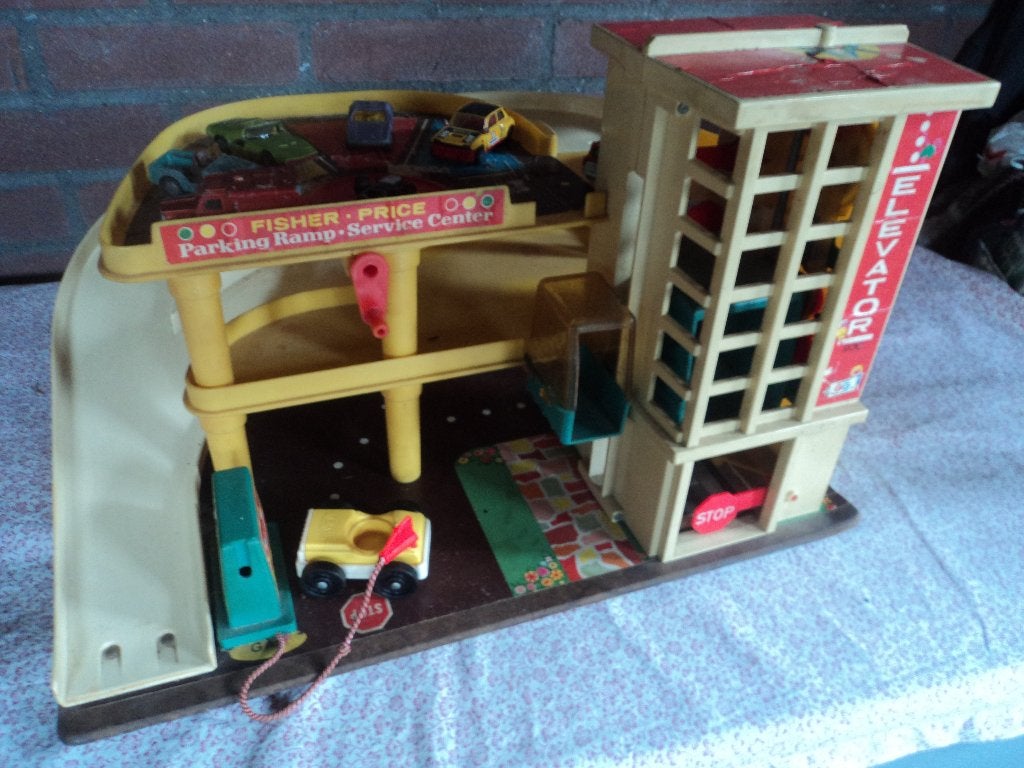 Vintage Fisher-Price Parkeer  Garage, Verzenden, Gebruikt, Speelset, Met geluid