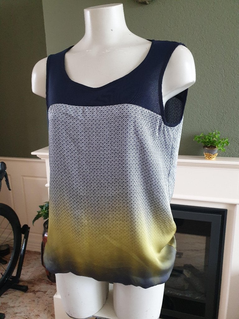 Expresso mooie blauw groene top 38 M shirt, Kleding | Dames, Maat 38/40 (M), Zo goed als nieuw, Zonder mouw, Verzenden