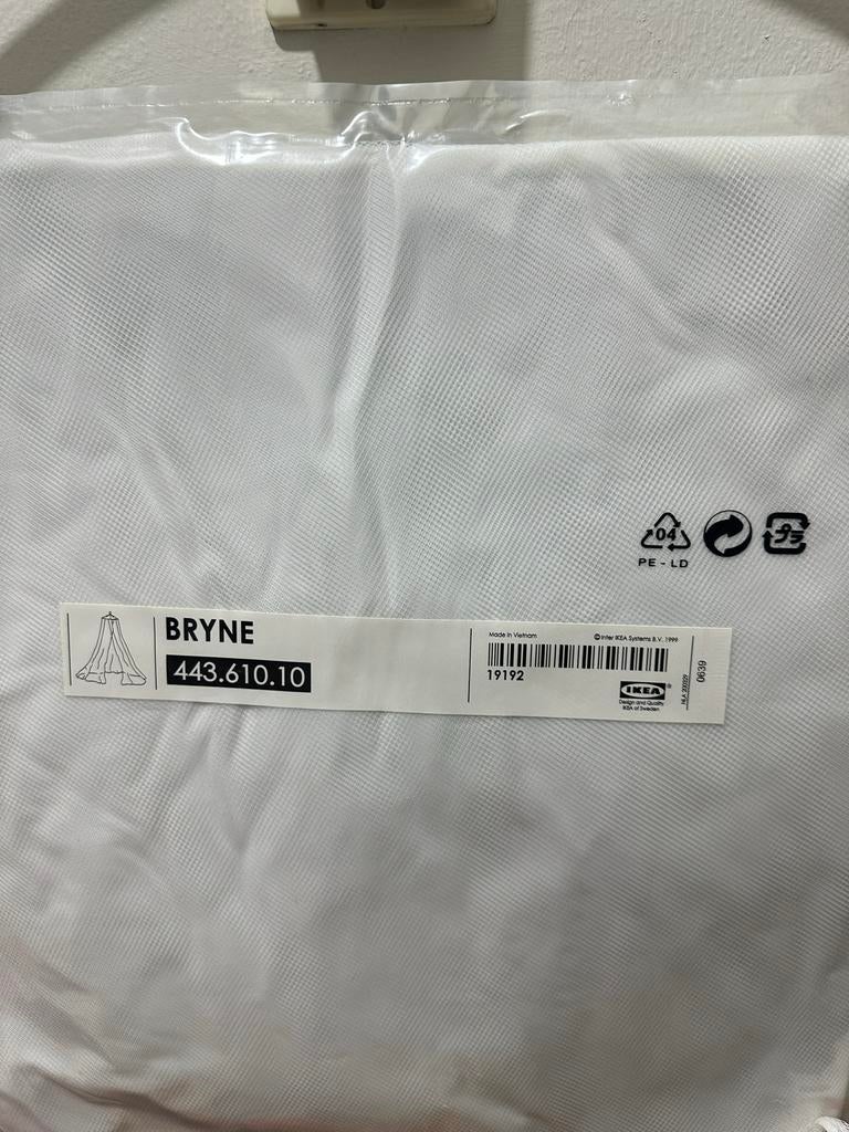 IKEA BRYNE Klamboe / Bedhemel - Nieuw in verpakking, 25 tot 50 cm, Wit, Rond, Nieuw