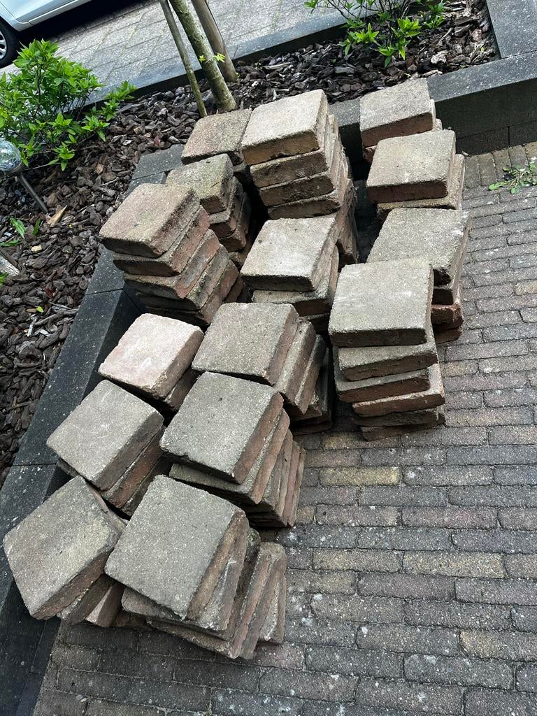 Gebruikte terrastegels, 20x20 cm, ca. 10m2, Tuin en Terras, Tegels en Klinkers, Ophalen, Zo goed als nieuw, 10 m² of meer, Beton