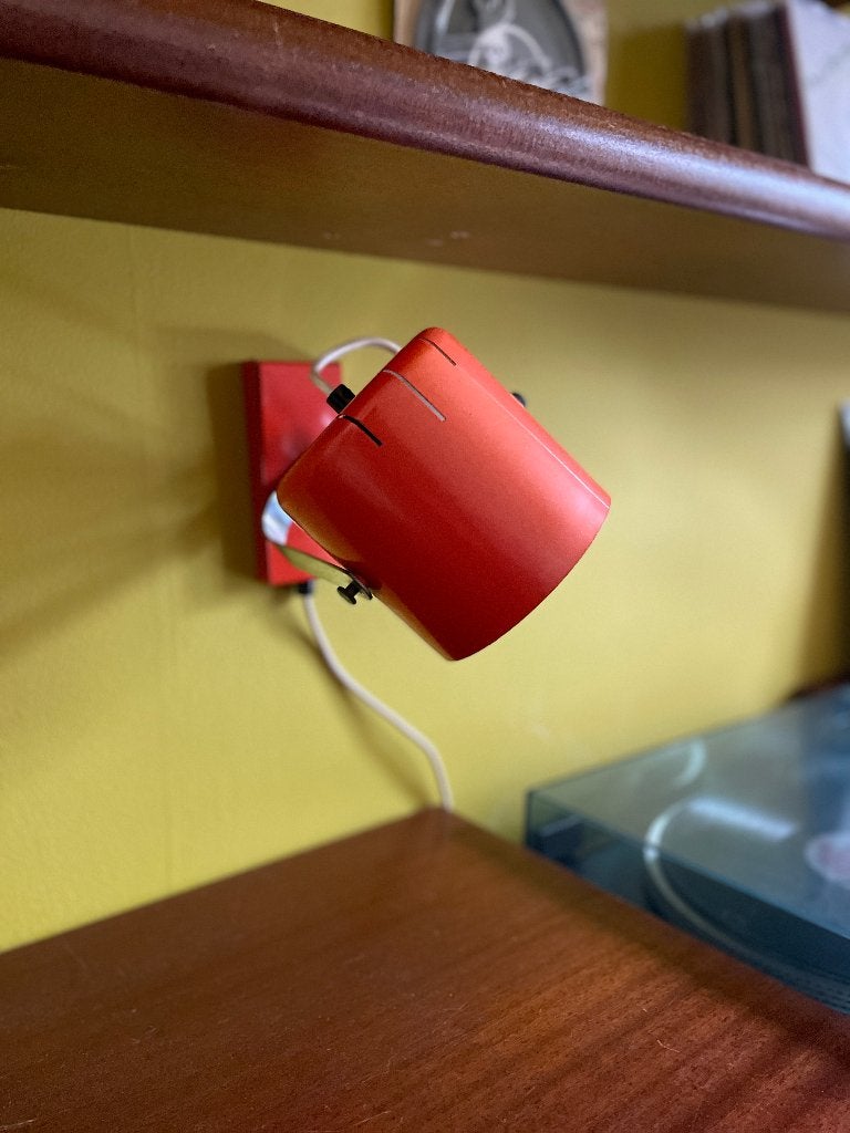 jaren 70 vintage wandlamp (anvia), Huis en Inrichting, Lampen | Wandlampen, Anvia, Oranje, Zo goed als nieuw, Metaal