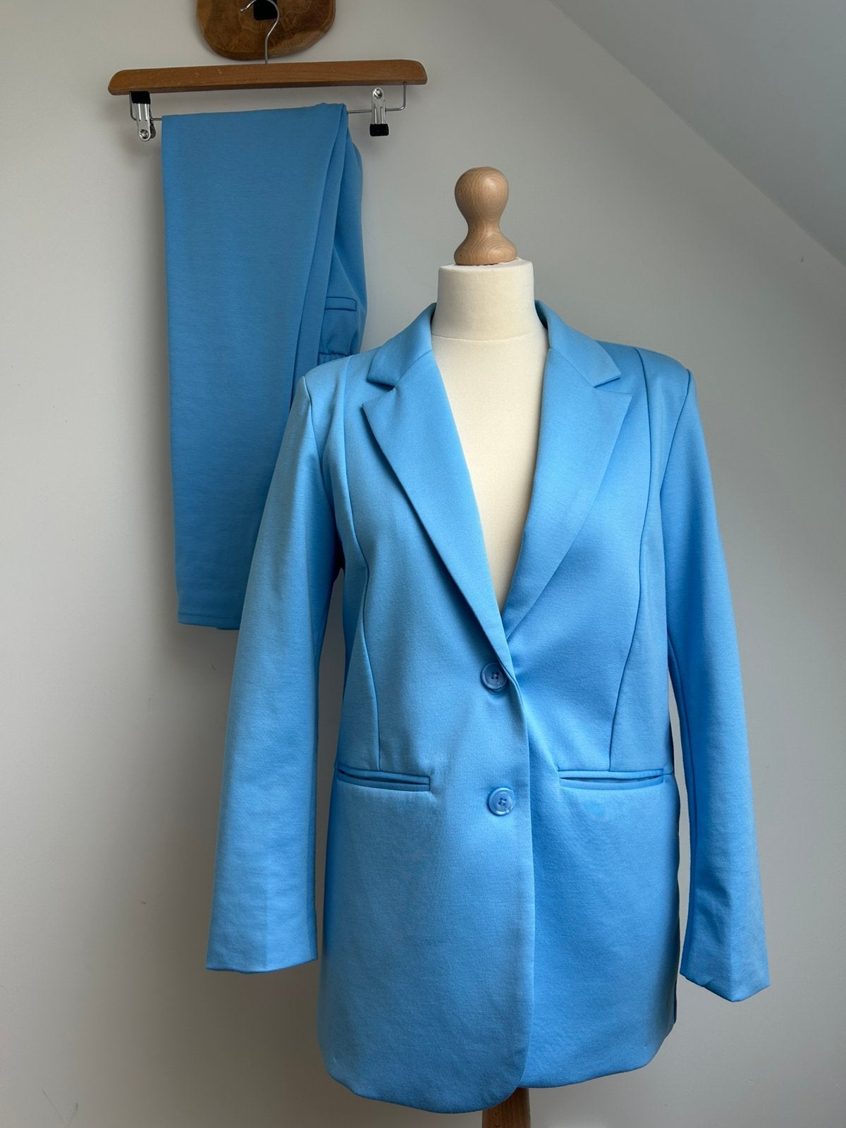ICHI broekpak maat S, Kleding | Dames, Jasjes, Kostuums en Pakken, Ophalen of Verzenden, Zo goed als nieuw, Maat 36 (S), Blauw